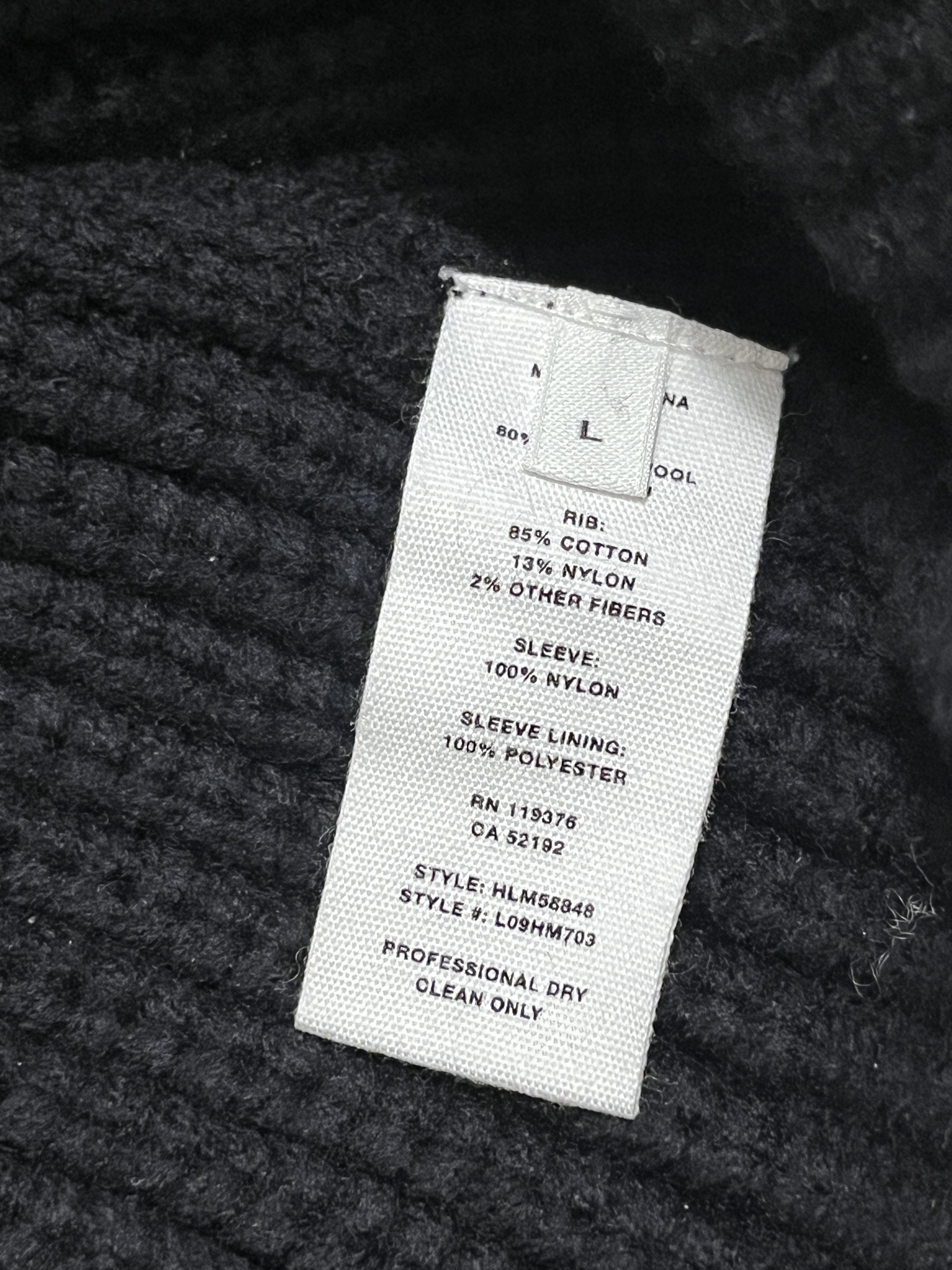 Helmut Lang Helmut Lang Black Nylon Sleeve Knit Merino Sweater Size US L / EU 52-54 / 3 - 5 Thumbnail