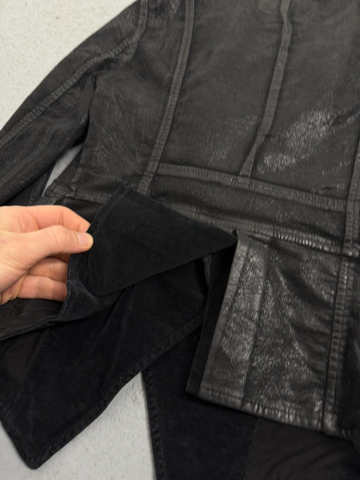 CLOSED Closed Napoleon Double Breasted Waxed Jacket Size XS / US 0-2 / IT 36-38 - 16 Thumbnail