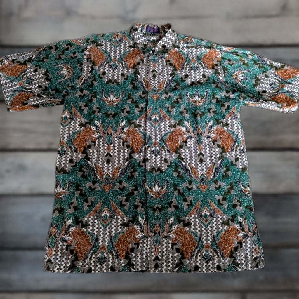 Vintage Singapore Collection Mens Short Sleeve Button Up Shirt All Over Print AOP XL EUC Size US XL / EU 56 / 4 - 1 Thumbnail