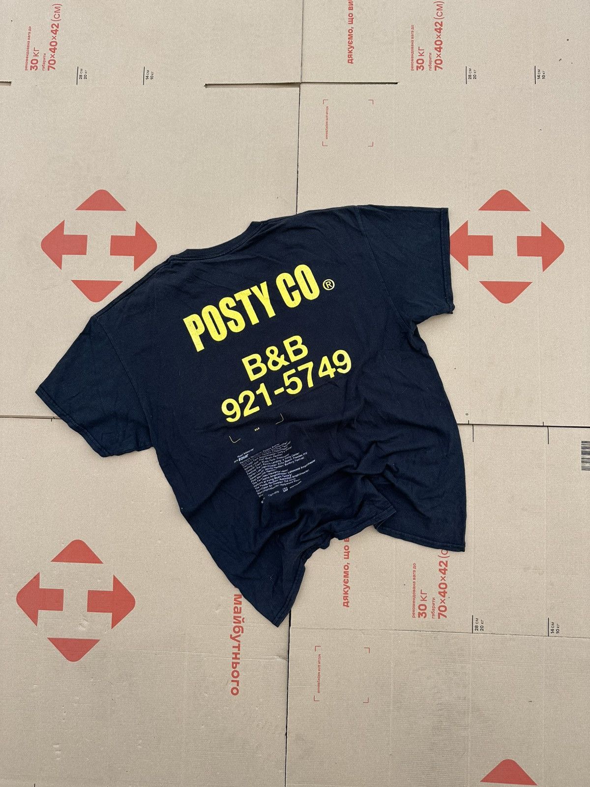 Japanese Brand Post Malone Posty Co 2018 Tour Tee Black B&B L Size US L / EU 52-54 / 3 - 1 Thumbnail