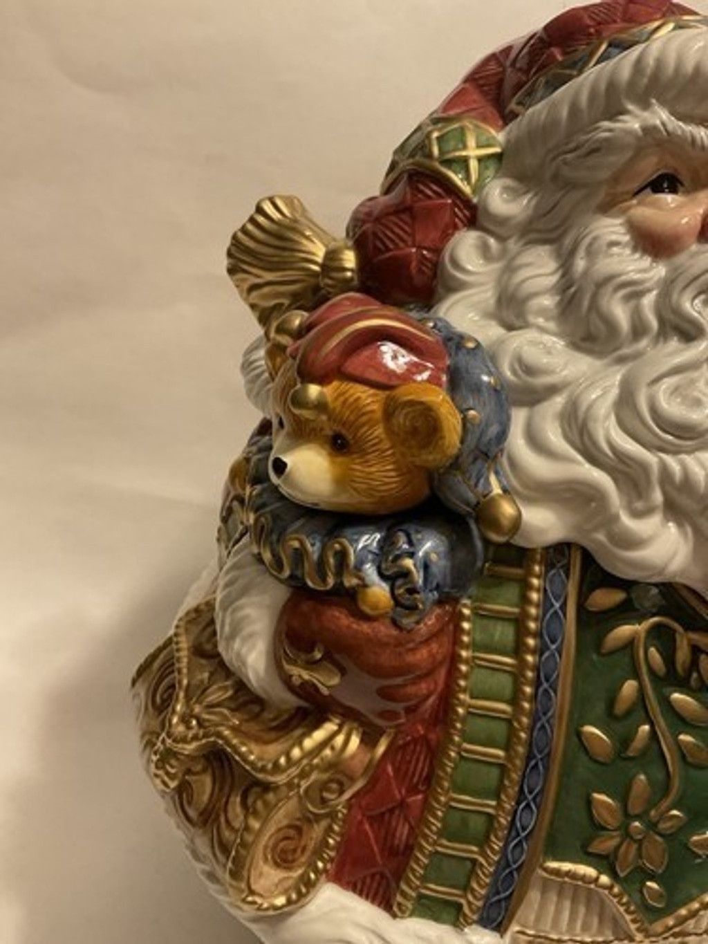 Other NWOB Fitz & Floyd Jolly Ole St. Nick Cookie Jar with Staff Size ONE SIZE - 8 Thumbnail
