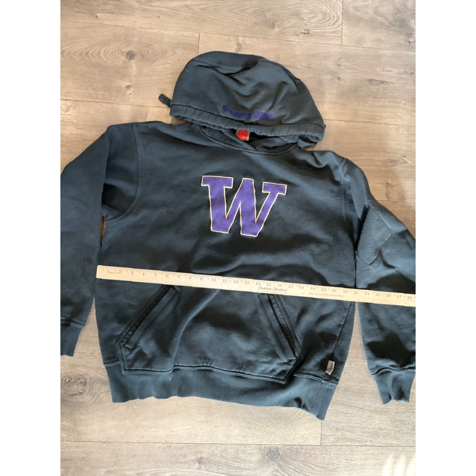 Nike VINTAGE Nike Hoodie Team Washington Huskies M Black Logo Pullover Mens 90s College Football Basketball Gym Size US M / EU 48-50 / 2 - 3 Thumbnail