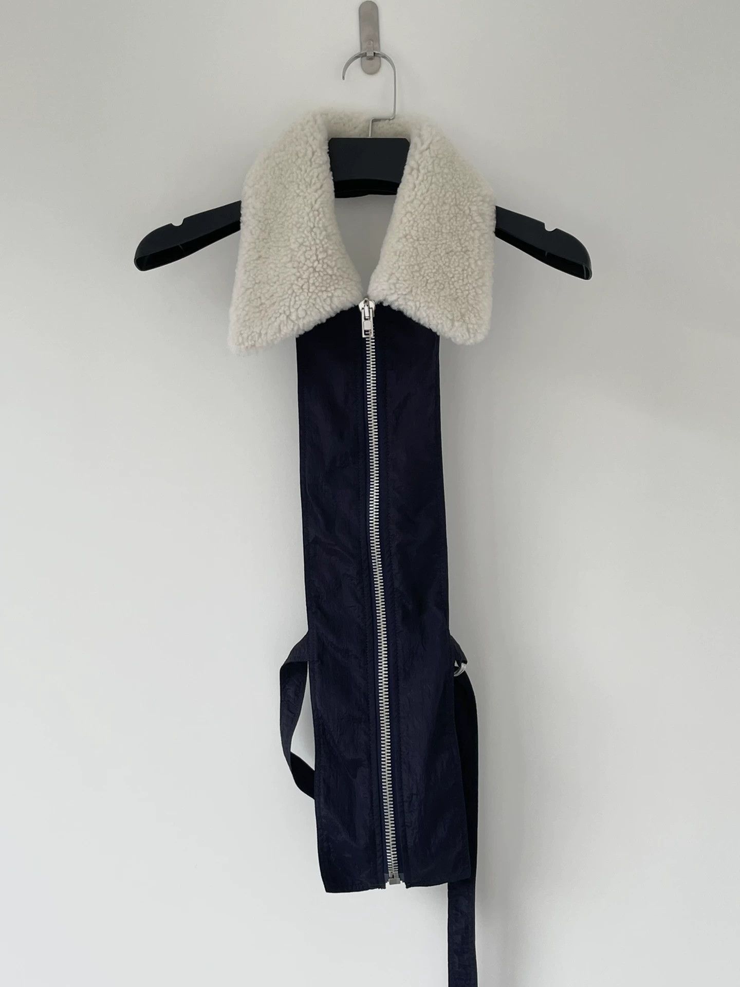 Helmut Lang Black Faux Fur Collar Zip-Up er Jacket S Size US S / EU 44-46 / 1 - 6 Thumbnail