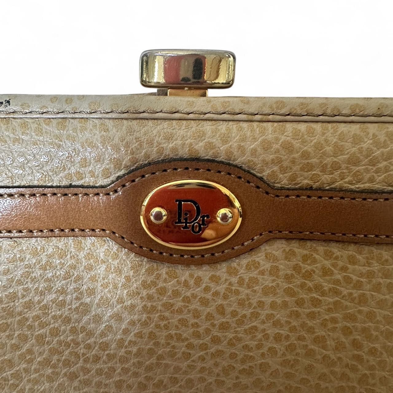 Dior Vintage Christian Dior Tan Leather Wallet Coin Purse Size ONE SIZE - 3 Thumbnail