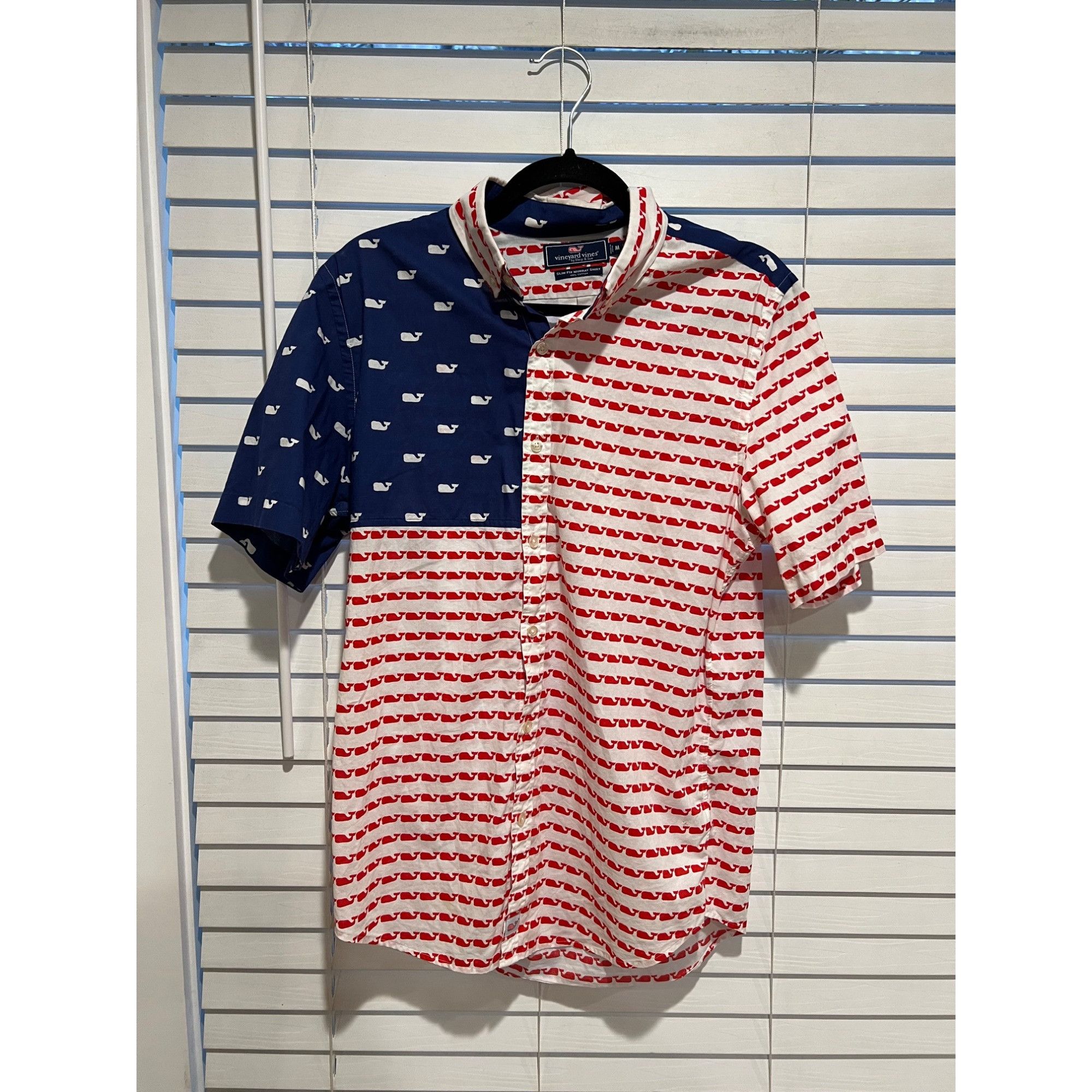 Vineyard Vines Vineyard Vines USA Short Sleeve Button Up Shirt - Size M Size US M / EU 48-50 / 2 - 1 Thumbnail