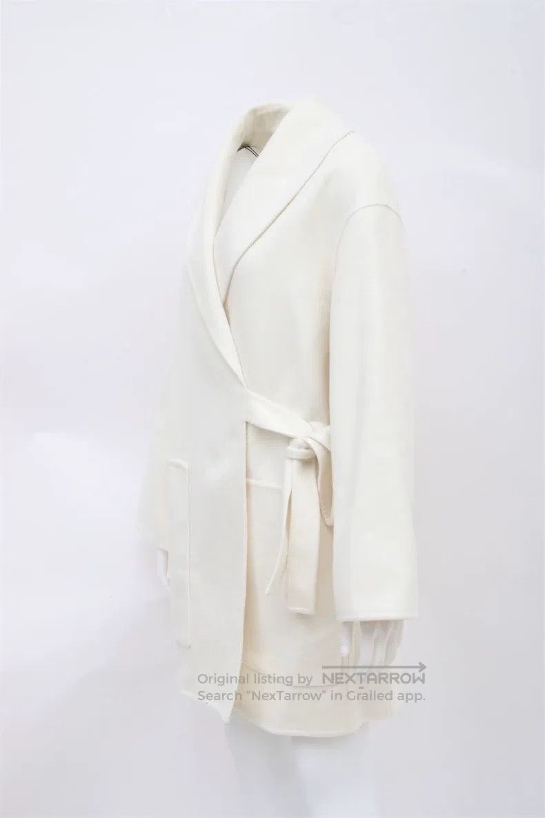Hermes Hermes White Goat Cashmere Overcoat Size XS / US 0-2 / IT 36-38 - 6 Thumbnail