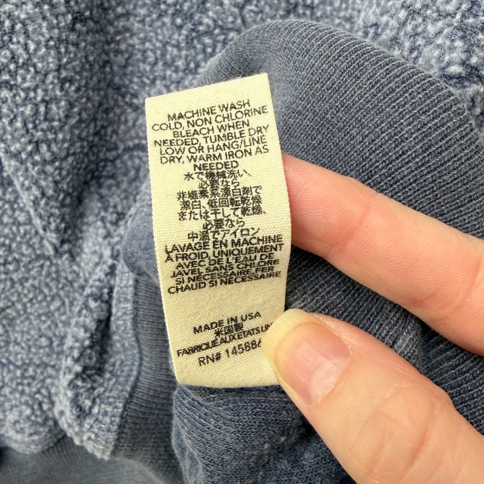 THE GREAT The Great. Blue Fleece Sweatshirt Distressed Raw Hem Size 0 Size XS / US 0-2 / IT 36-38 - 14 Thumbnail