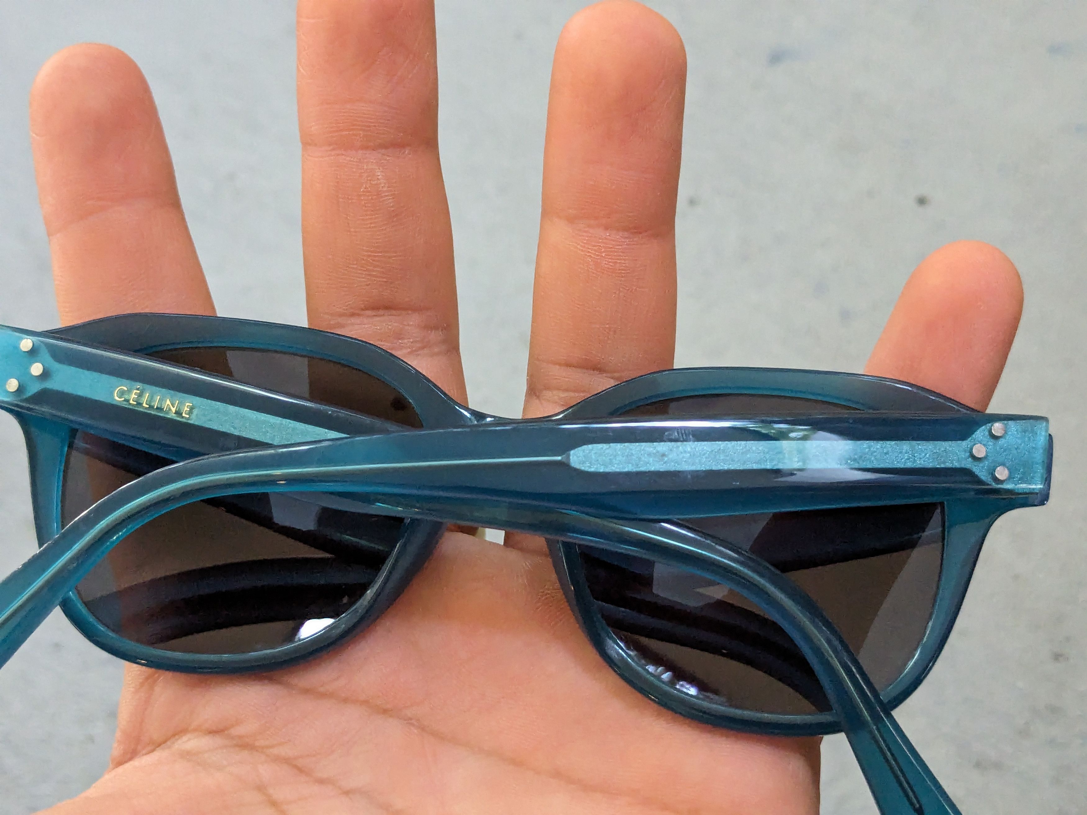Celine Celine Sunglasses CL41457 Blue Round Size ONE SIZE - 3 Thumbnail