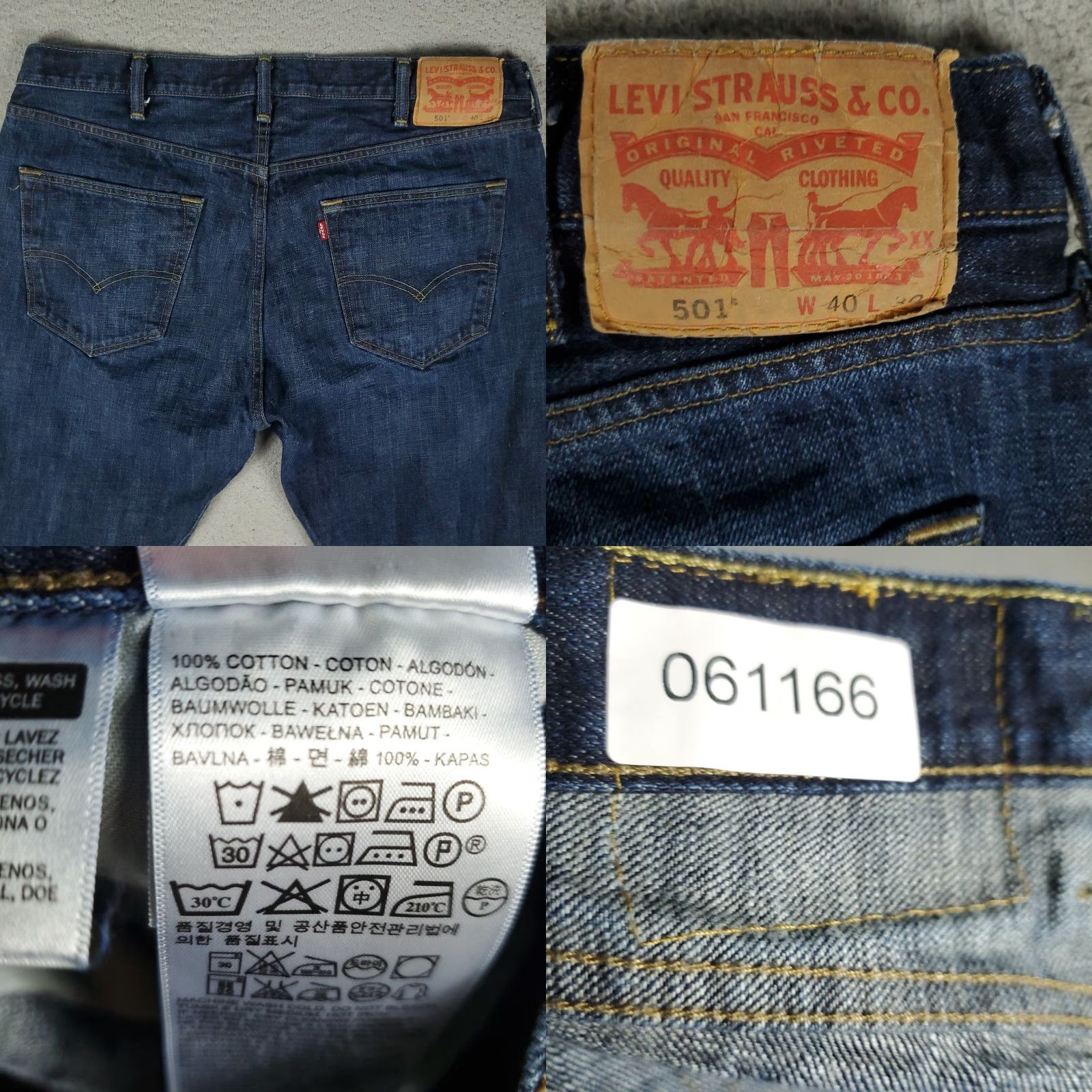 Levi's VINTAGE Levi's 501 Jeans Mens Size 40x30 Denim Straight Leg Button Fly Classic 80s 90s USA Men's Size US 40 / EU 56 - 8 Thumbnail