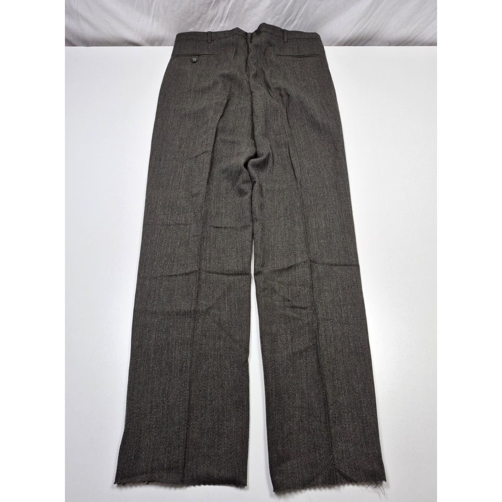 Vintage VTG John Alexander Dress Pants Men's 38x36 Gray Wool Pleated Straight Unhemmed Size US 38 / EU 54 - 5 Thumbnail