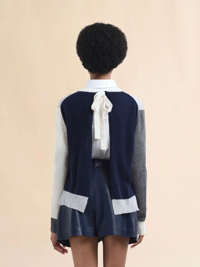 Marni o1f1d3z0326 Colour Block Crew Neck Jumper in Multicolor Size XL / US 12-14 / IT 48-50 - 3 Thumbnail