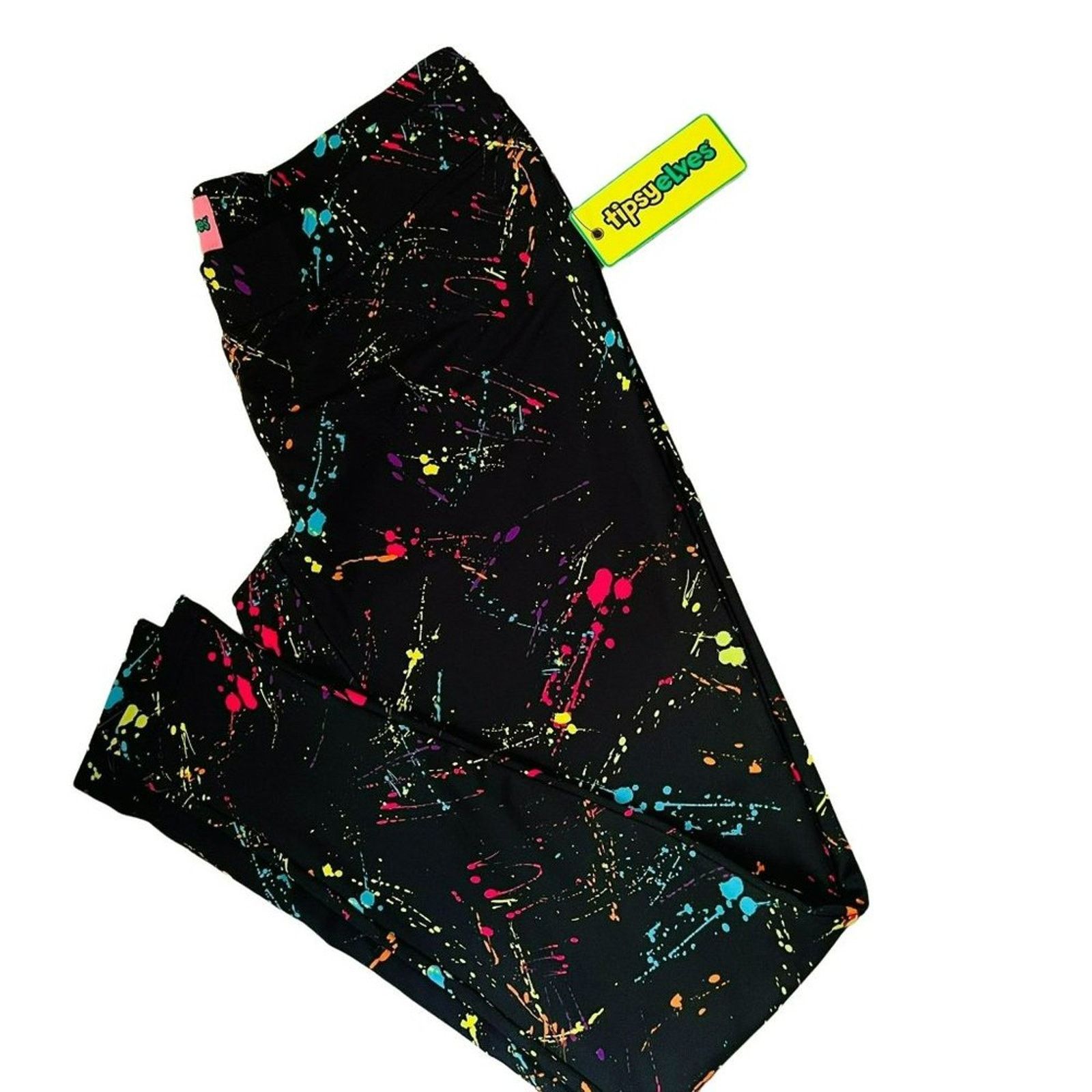 Tipsy Elves Tipsy Elves Paint Splash Retro Leggings Womens Large Size 32" / US 10 / IT 46 - 2 Thumbnail