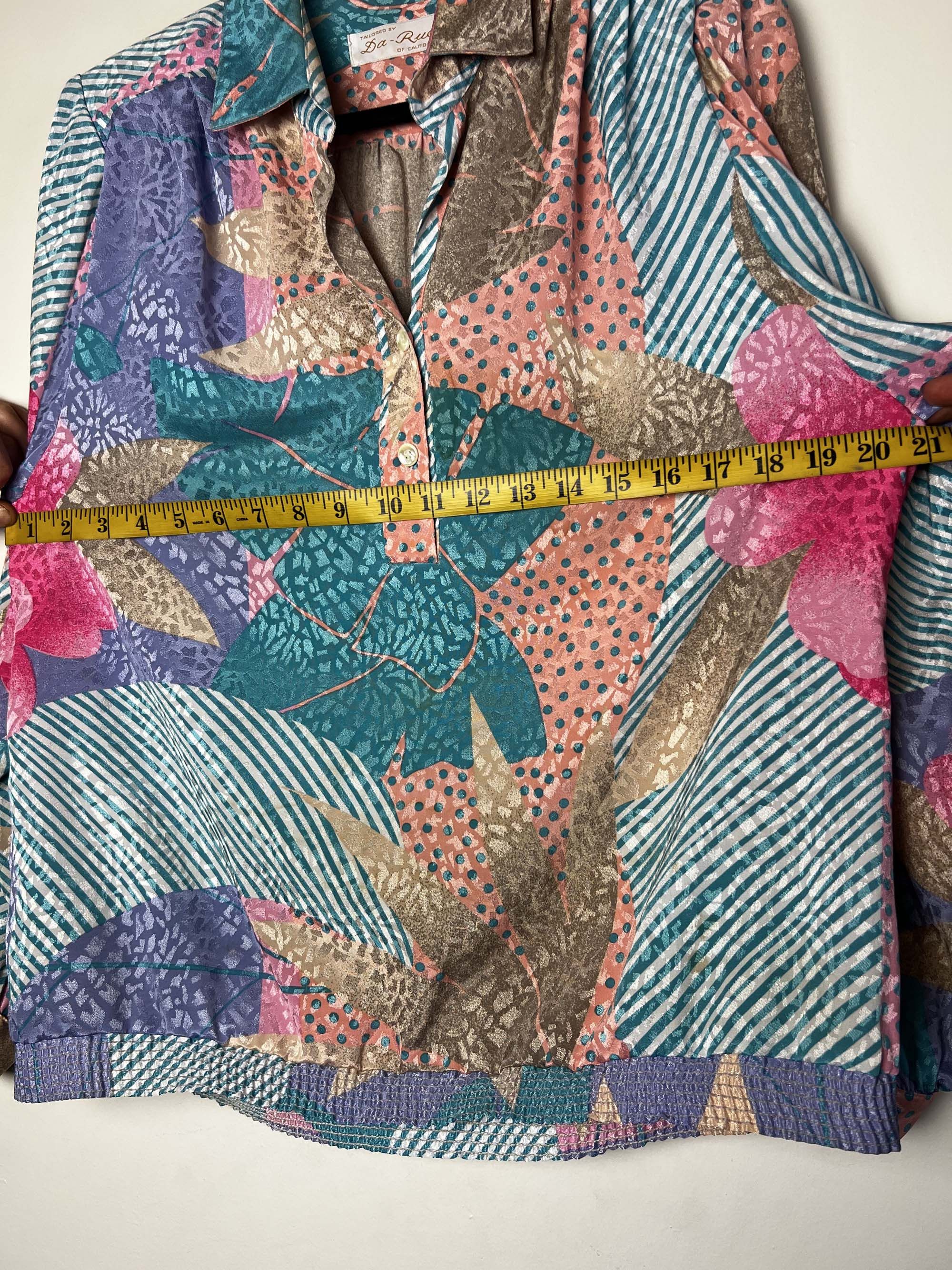 Vintage Vintage 1980's-1990's Da Rue of California Retro Blouse Size L / US 10 / IT 46 - 10 Thumbnail