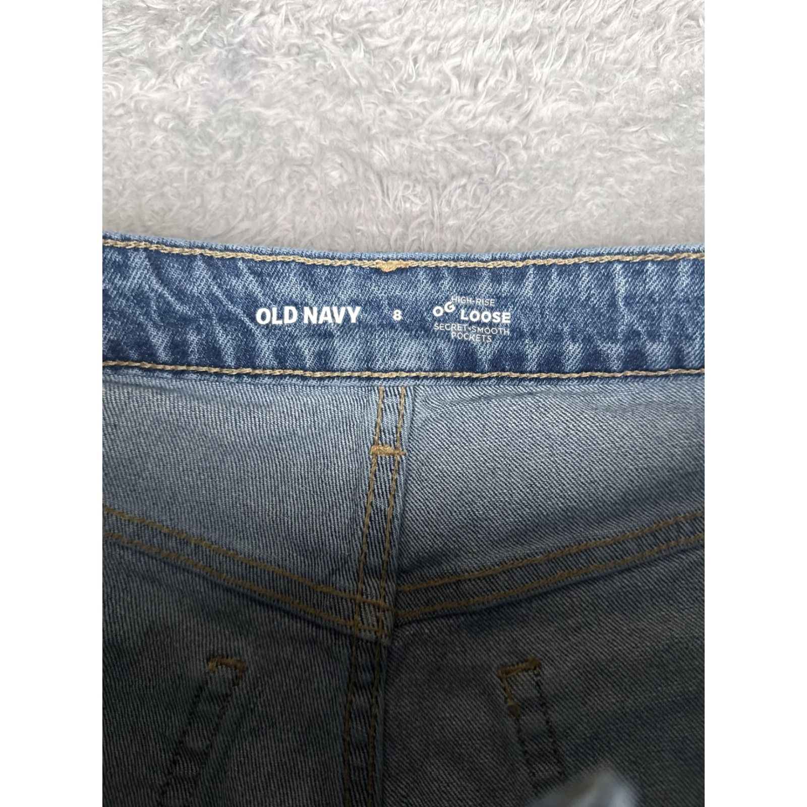 Old Navy Old Navy Jeans Womens 8 Blue High-Rise OG Loose Cropped Raw Hem Wide Leg Denim Size 30" / US 8 / IT 44 - 6 Thumbnail