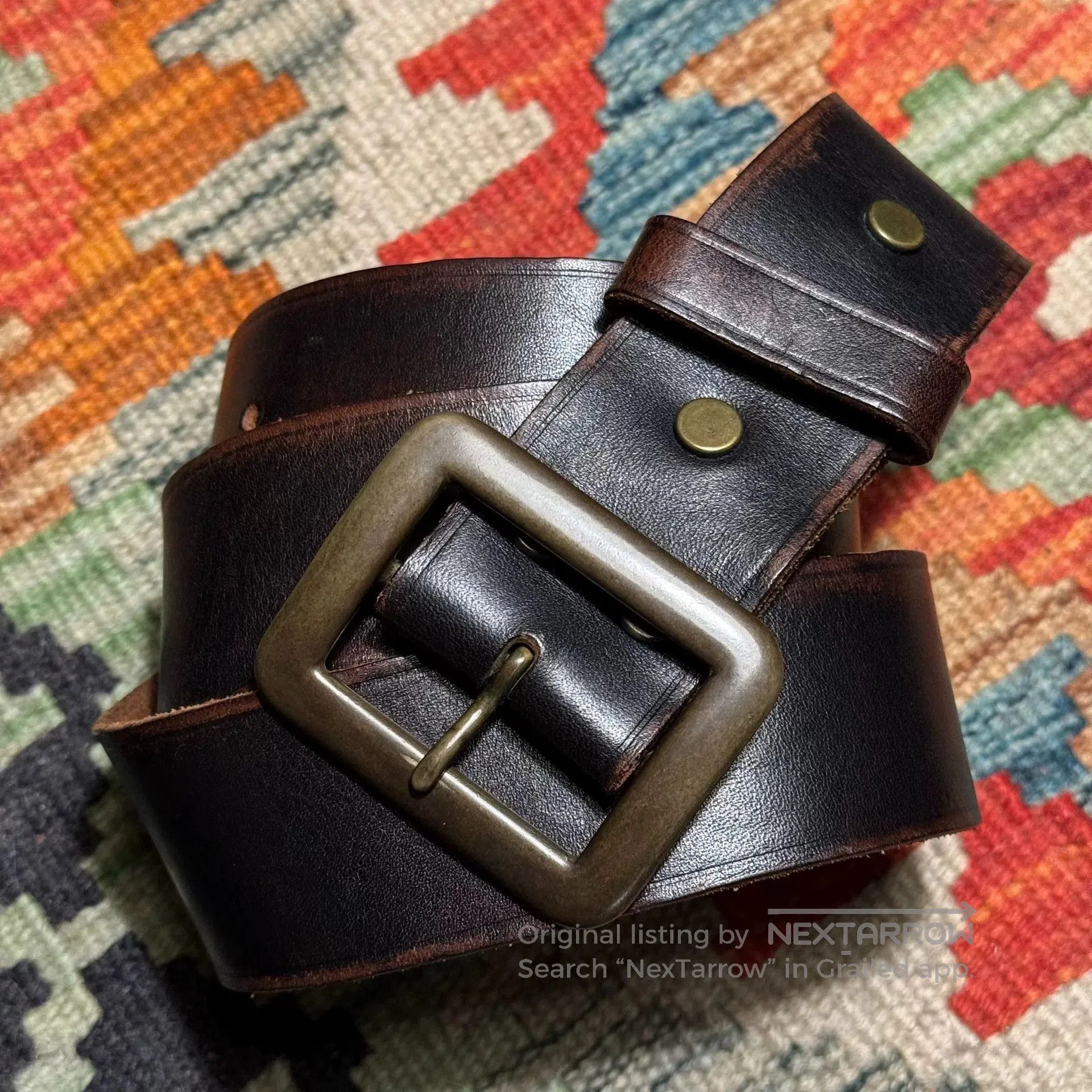 RRL Ralph Lauren Ralph Lauren Double RL Leather Belt. Size ONE SIZE - 1 Thumbnail