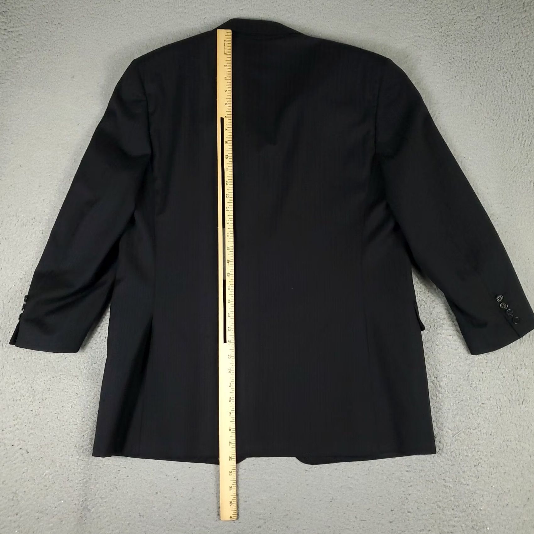 Canali Canali Blazer Mens Size 44 US 54/EU Black Wool Italy Sport Coat Jacket Size 44R - 5 Thumbnail