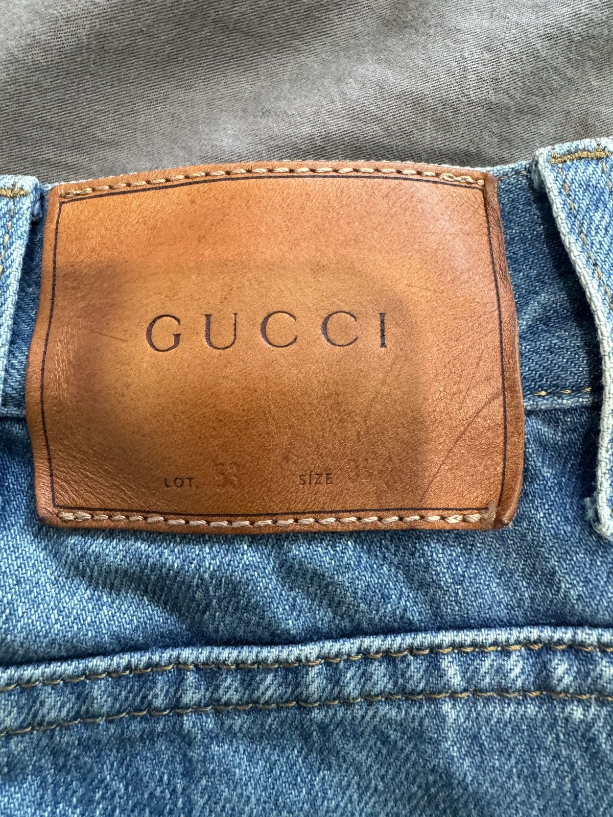 Gucci GUCCI Symbol Denim Jeans Men's Lot 53 Size US 34 / EU 50 - 11 Thumbnail
