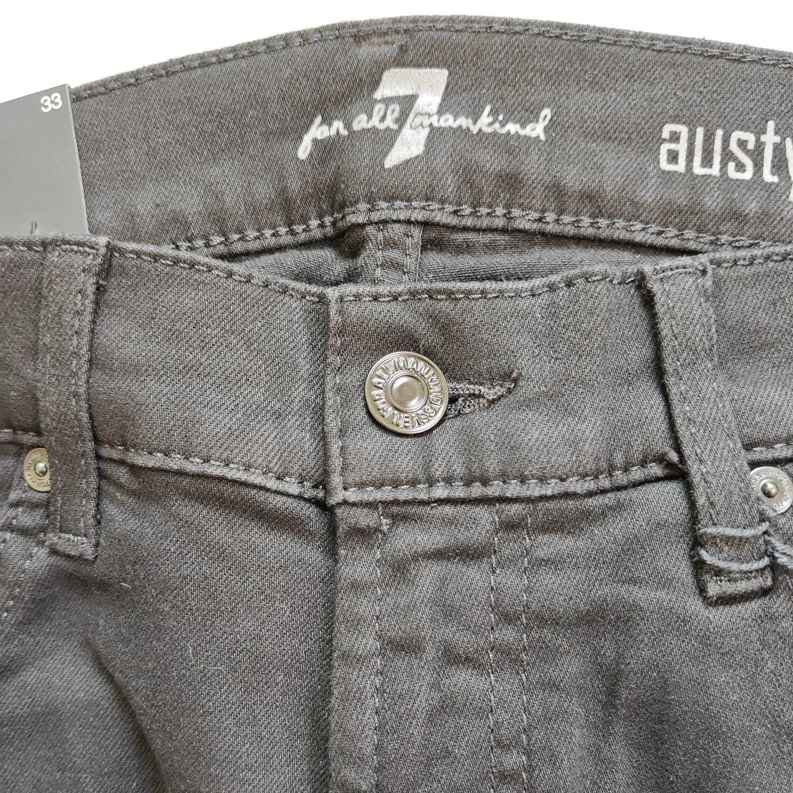 7 For All Mankind 7 For All ManKind Austyn Black Onyx Jeans T / 6037 Size US 33 - 3 Thumbnail