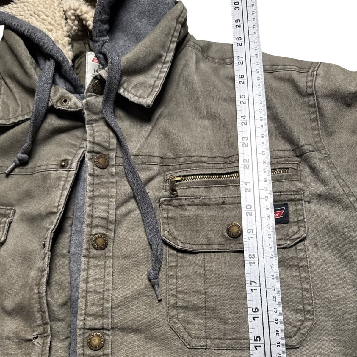 Dickies Dickies Hooded Work Jacket Faded Olive Green Mens L Distress Size US L / EU 52-54 / 3 - 6 Thumbnail