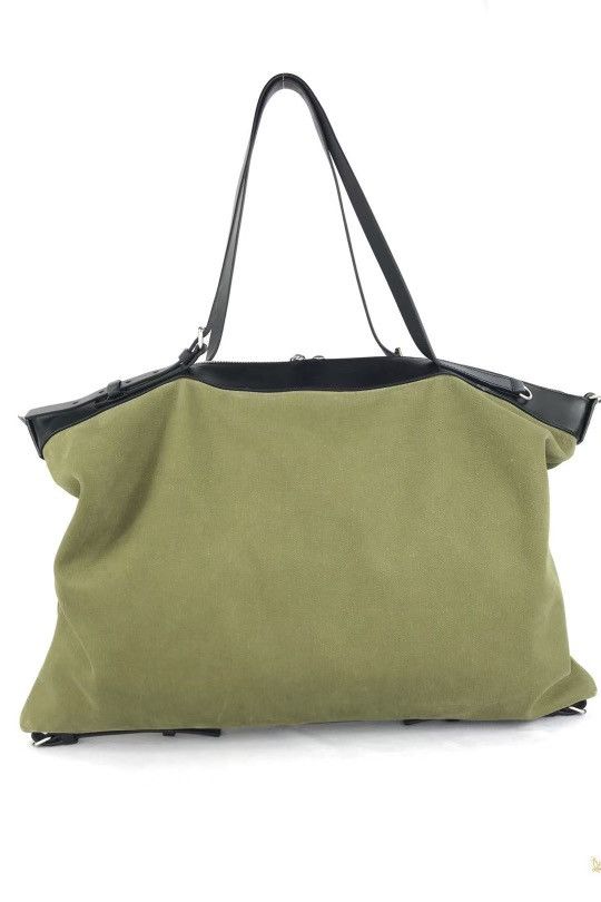 Saint Laurent Paris ID L Convert Gabardine Bag in Military Green Color Size ONE SIZE - 5 Thumbnail