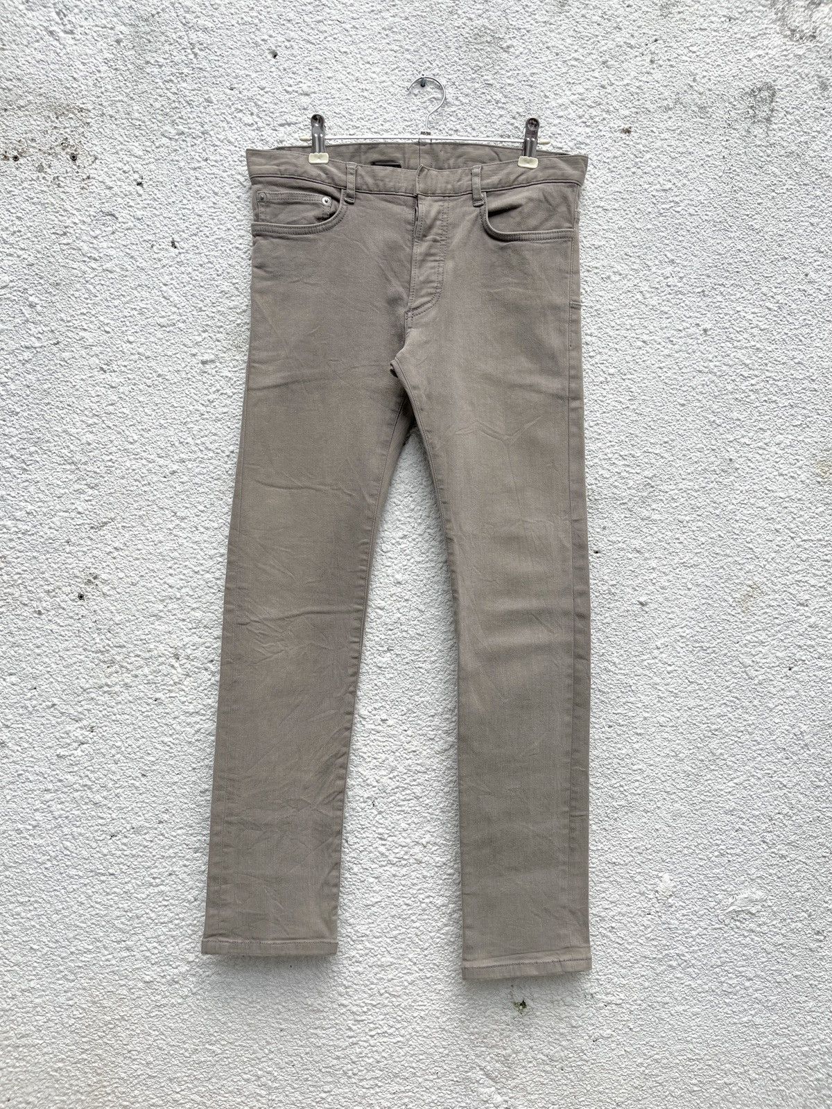 Dior × Hedi Slimane Dior Homme AW08 Stone Wash Skinny Jeans Grey 