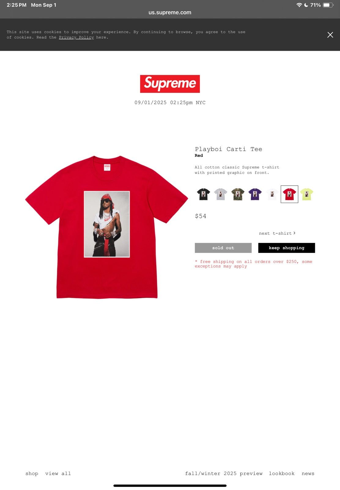 Supreme Supreme Playboi Carti Tee Size US XL / EU 56 / 4 - 1 Thumbnail