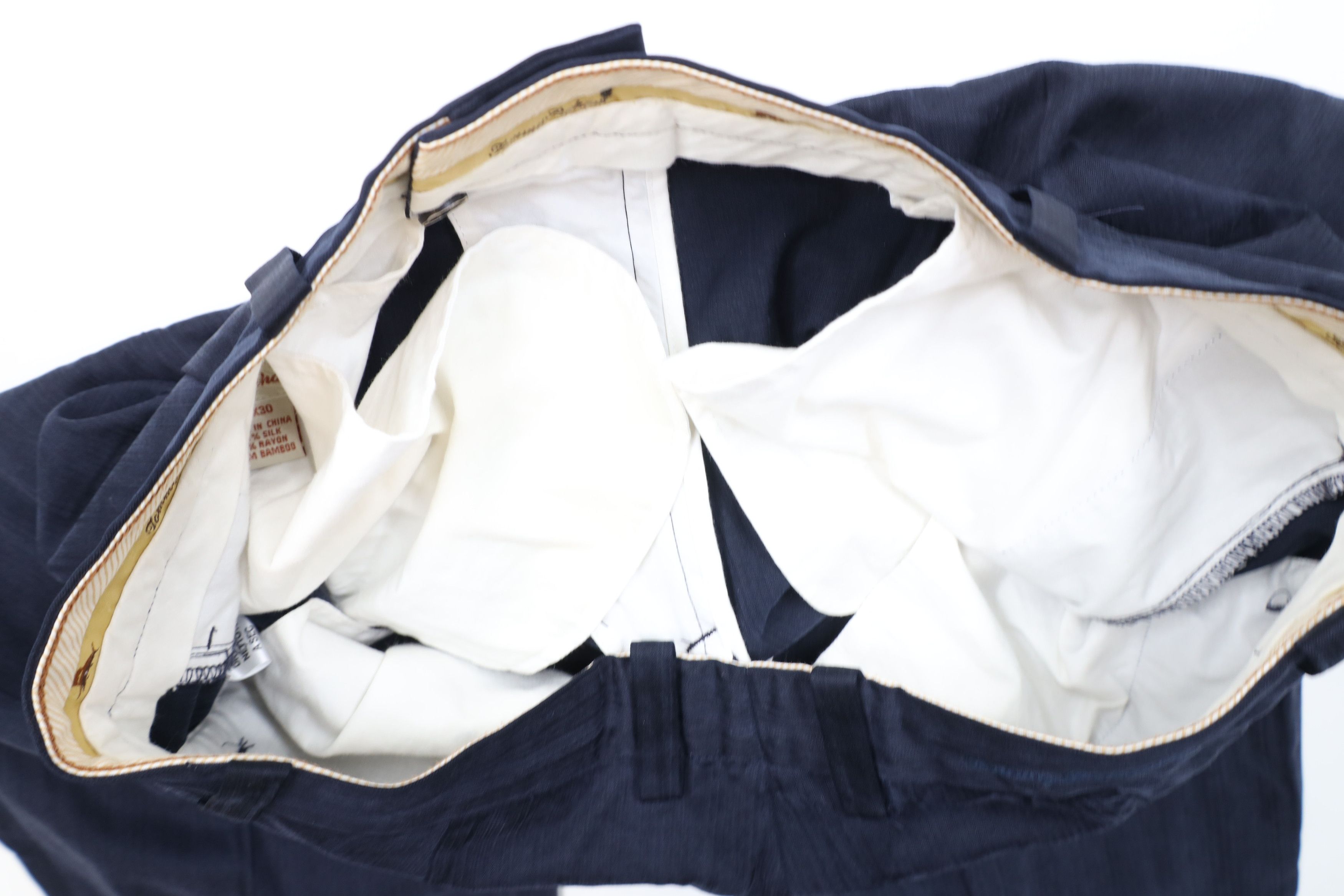 Tommy Bahama Vintage Tommy Bahama Silk Wide Leg Chino Pants Navy Blue Size US 34 / EU 50 - 14 Thumbnail