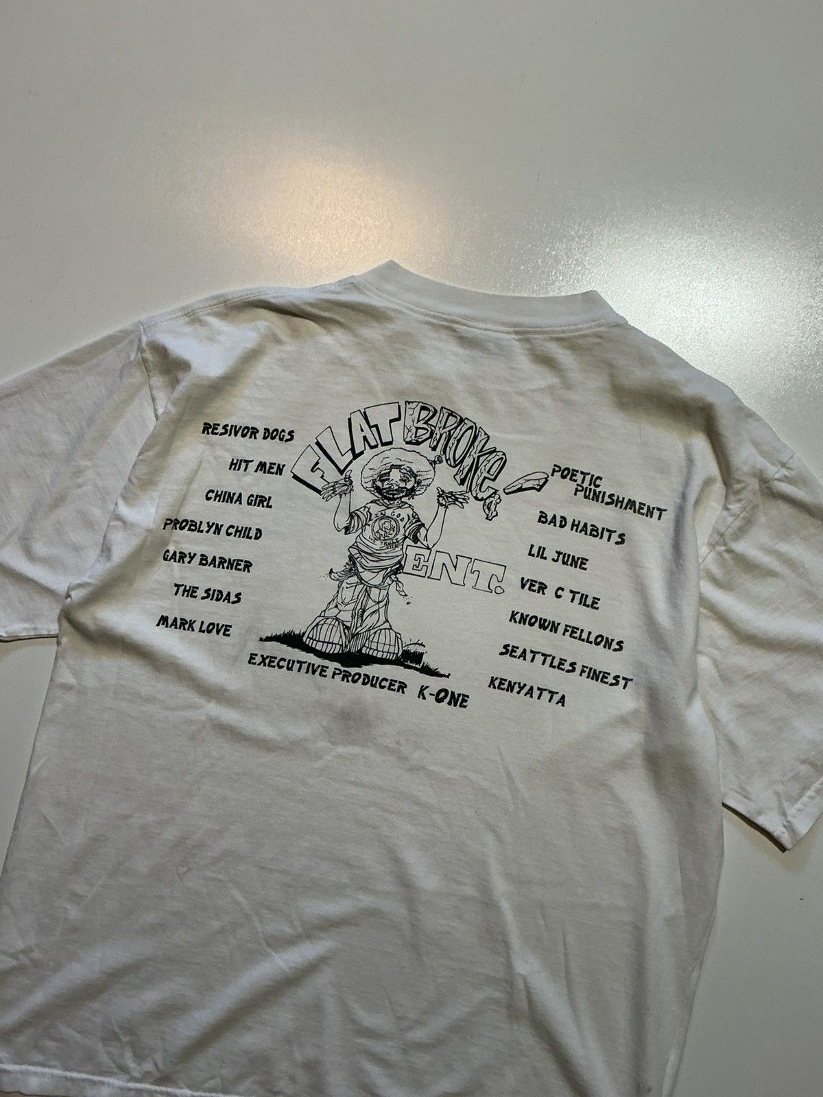 Vintage 1998 O.F.T.B. Operation From The Bottom Flat Broke T-Shirt Size US L / EU 52-54 / 3 - 11 Thumbnail