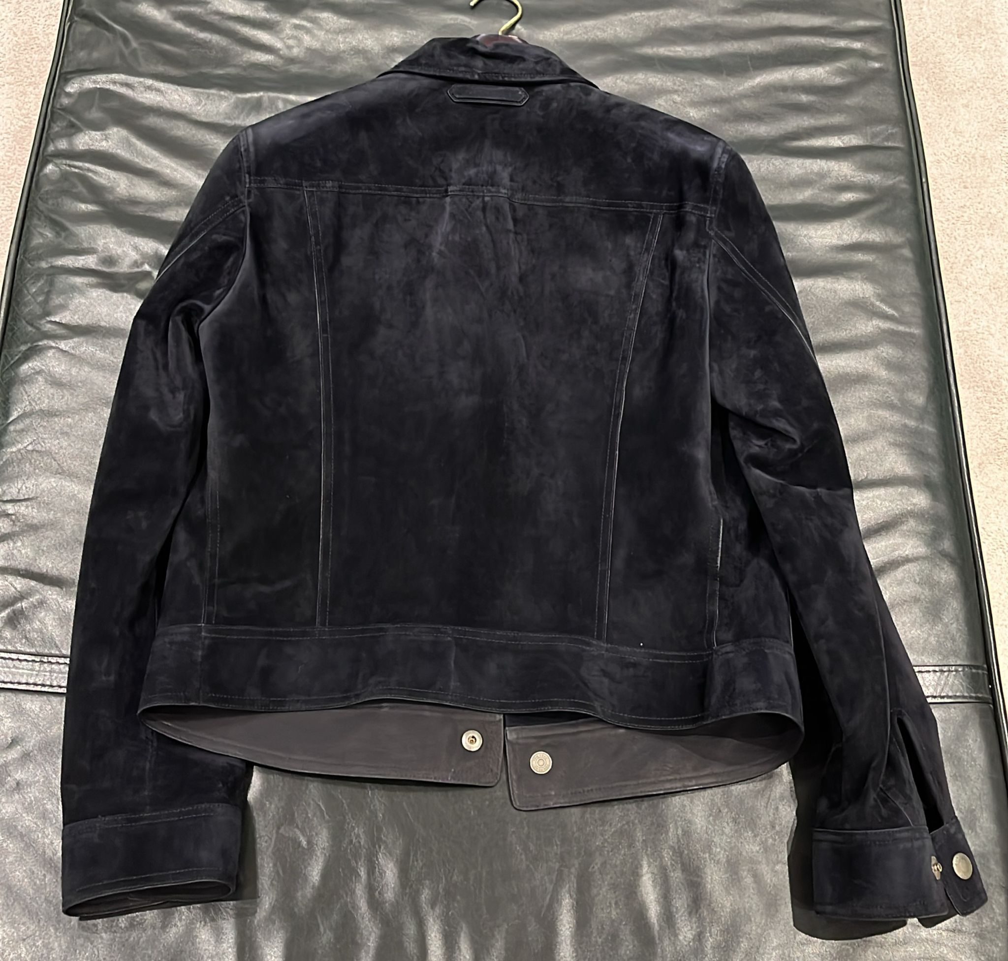 Tom Ford o1loc1c0725 TFL754 Leather Wear Blouson Jacket in Navy Blue Size US M / EU 48-50 / 2 - 3 Thumbnail