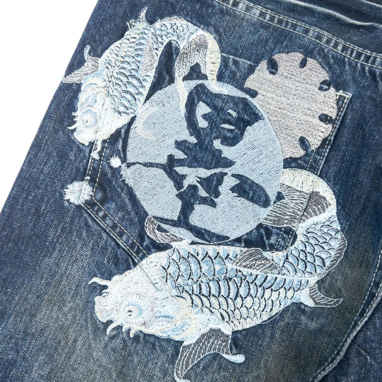 Other Vintage Big Train Japanese Embroidered Denim Jeans Size W37 Size US 37 - 6 Thumbnail
