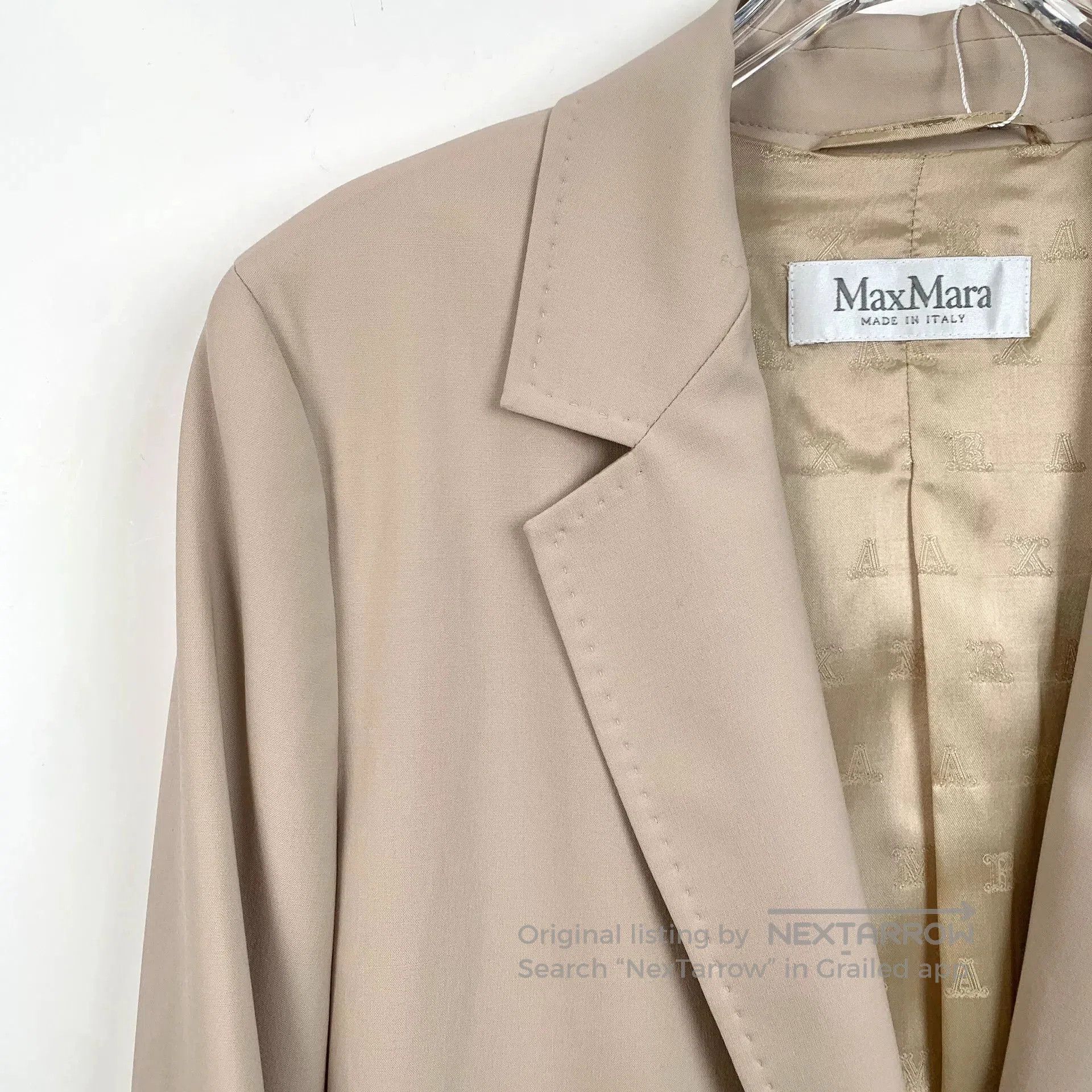 Other Maxmara Beige Wool Long Sleeve Blazer. Size US L / EU 52-54 / 3 - 3 Thumbnail