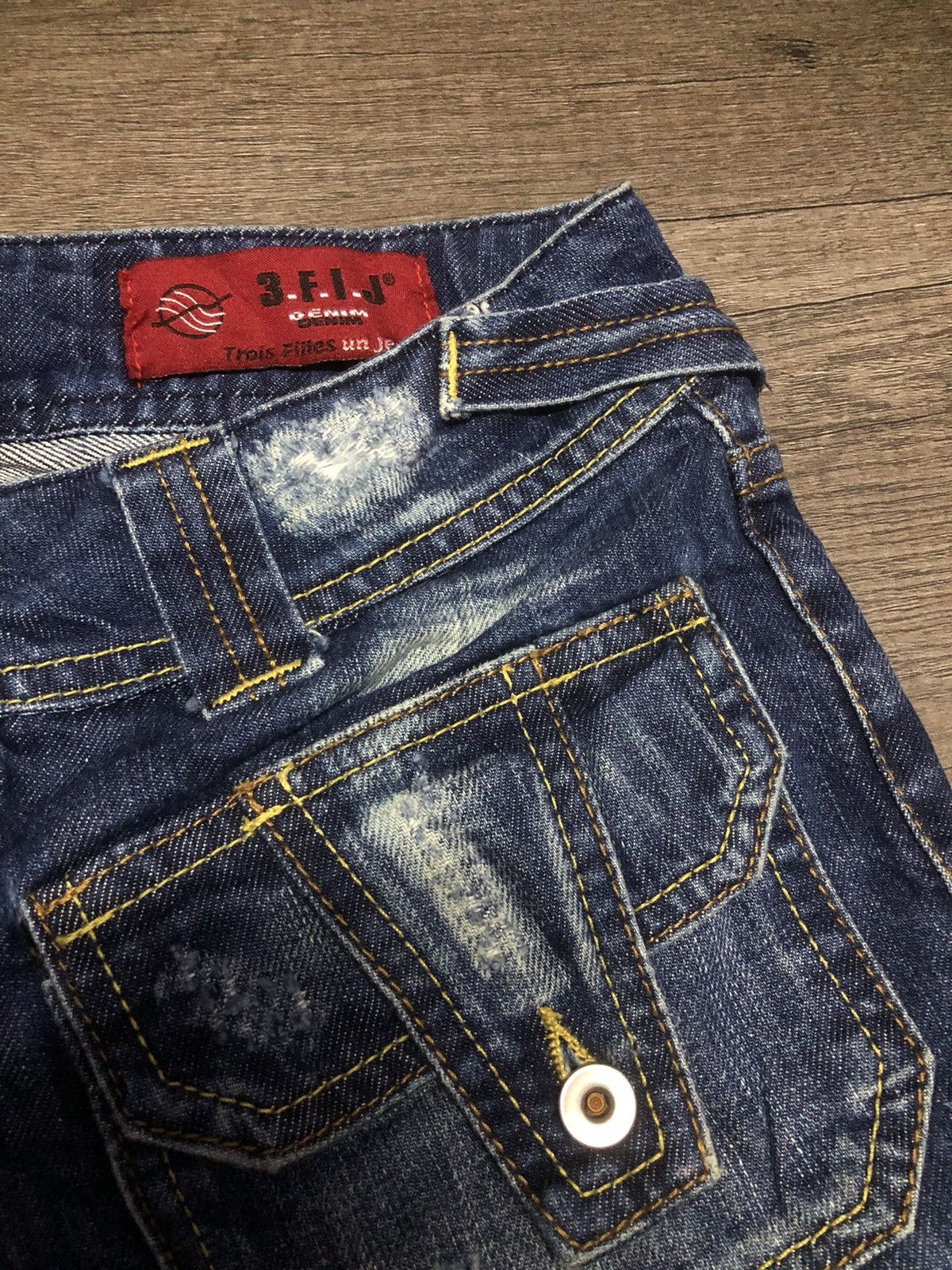If Six Was Nine × Japanese Brand Trois Filles Jeans Bush Pants Design 3.F.I.J Denim Size 30" / US 8 / IT 44 - 20 Thumbnail
