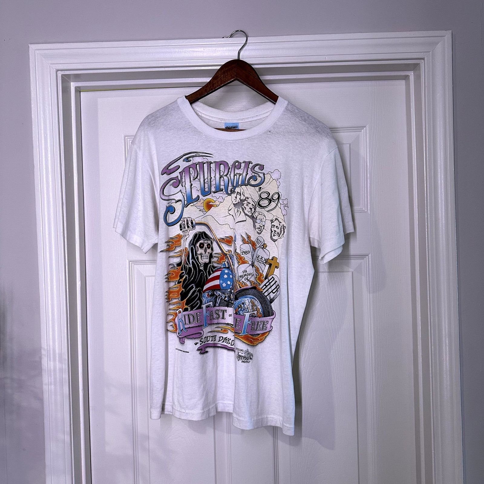Tedman Vintage 1989 Sturgis South Dakota Single Stitch Motorcycle L Size US L / EU 52-54 / 3 - 1 Thumbnail