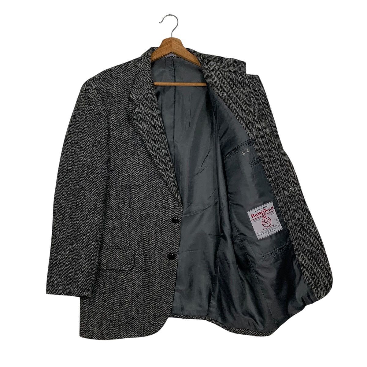 Harris Tweed Harris Tweed Herringbone Wool Casual Jacket Size US L / EU 52-54 / 3 - 9 Thumbnail