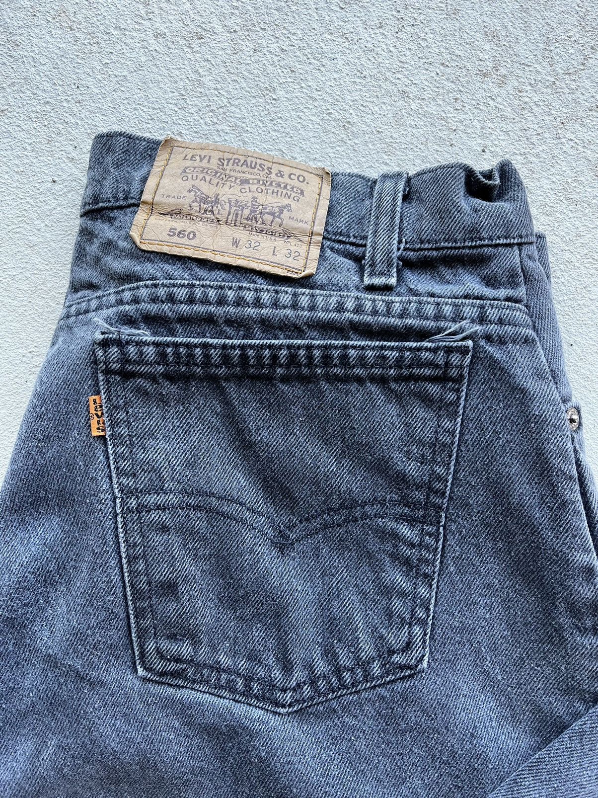 Levi's × Levi's Vintage Clothing Levi's Grey Denim Orange Label Size US 32 / EU 48 - 3 Thumbnail