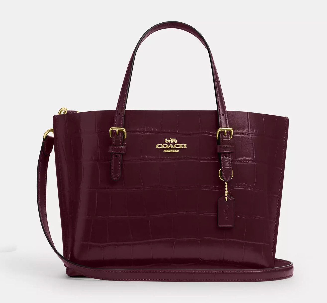 Coach NWT Coach Mollie Tote Bag 25 CW017 Dark Wine Size ONE SIZE - 8 Thumbnail