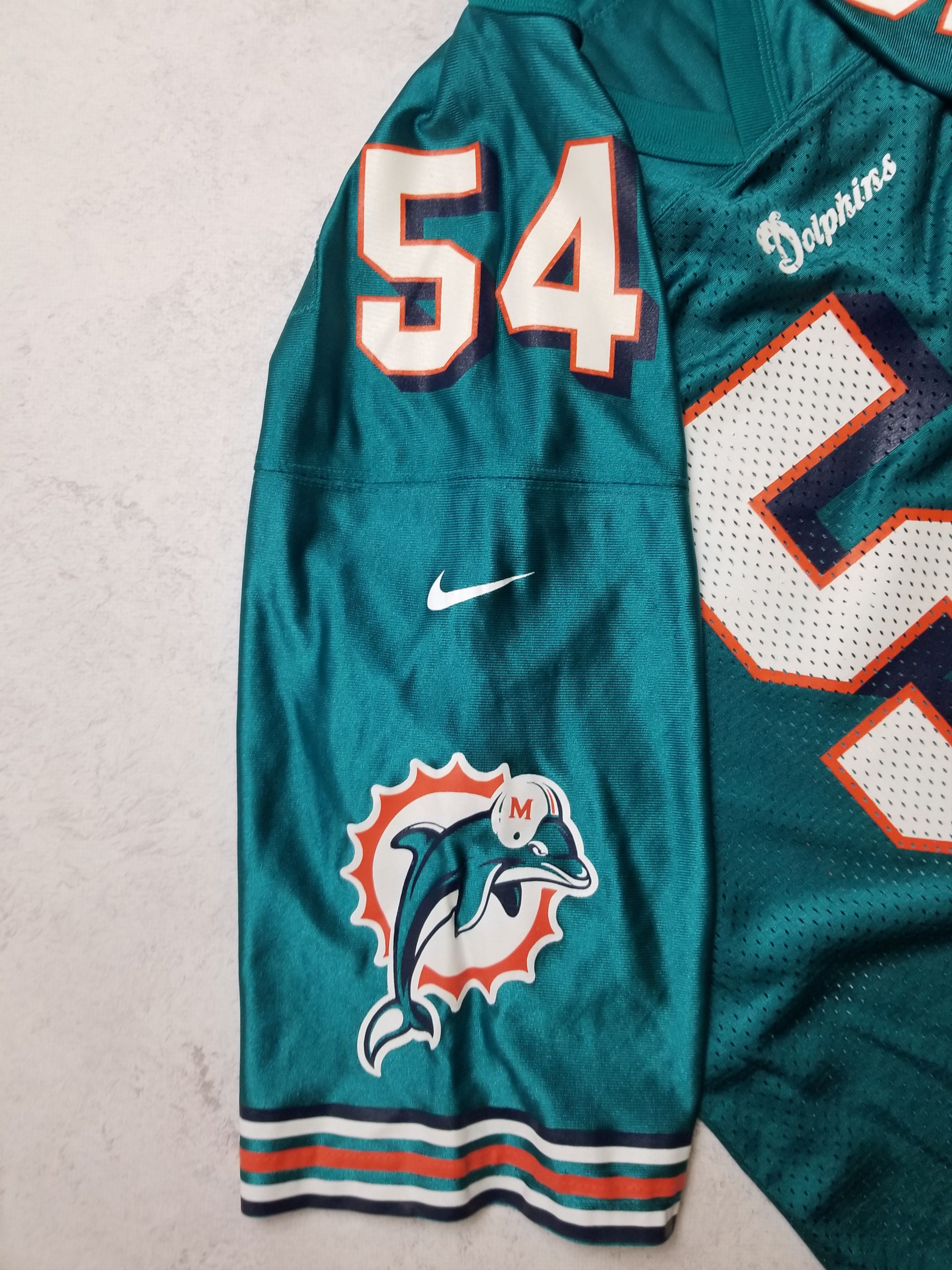 Nike VTG 90s Nike Zach Thomas Miami Dolphins NFL Teal Aqua Jersey Size US M / EU 48-50 / 2 - 8 Thumbnail
