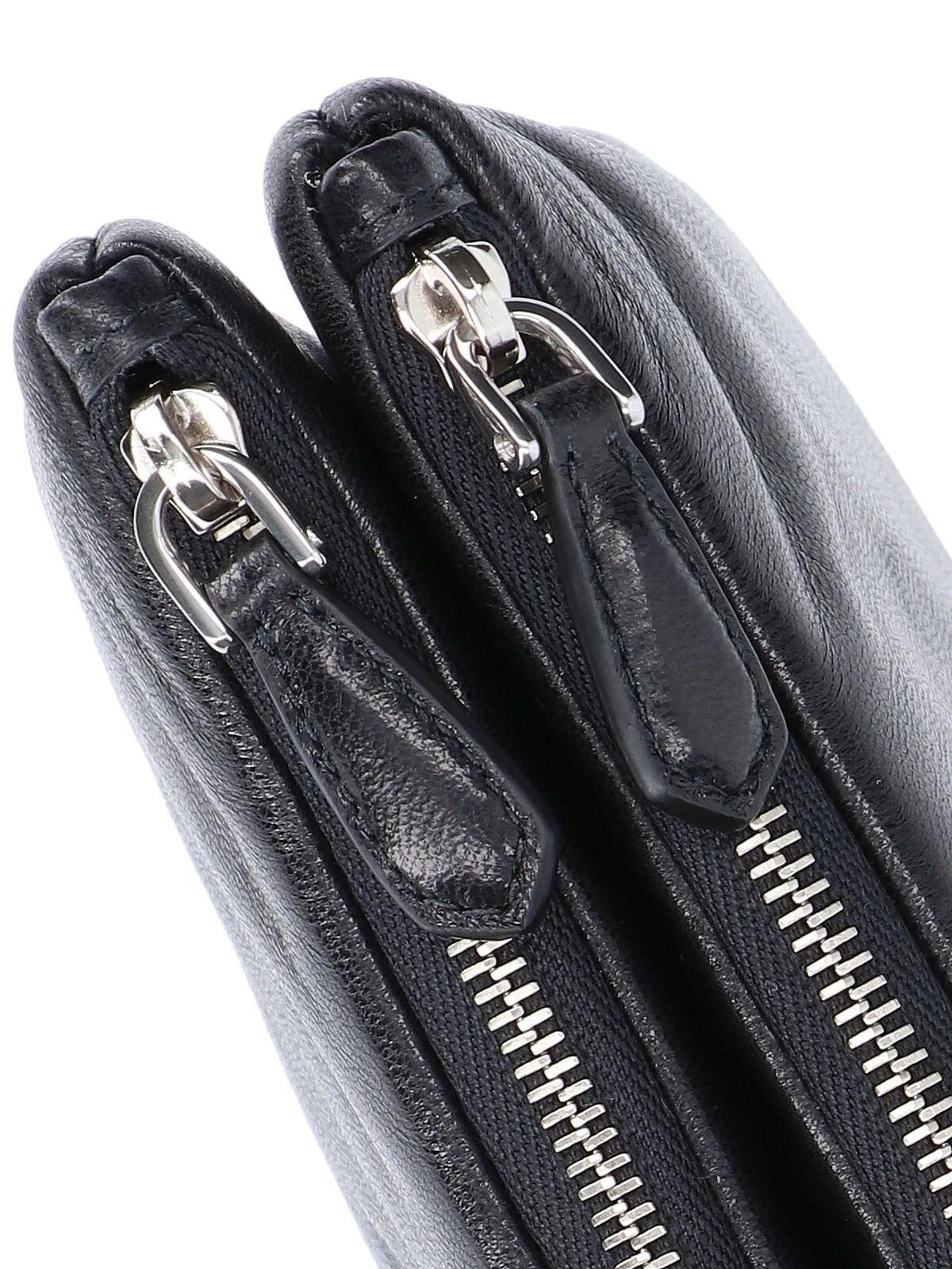 Prada PRADA Black Leather Double Pouch New And Authentic Size ONE SIZE - 4 Thumbnail