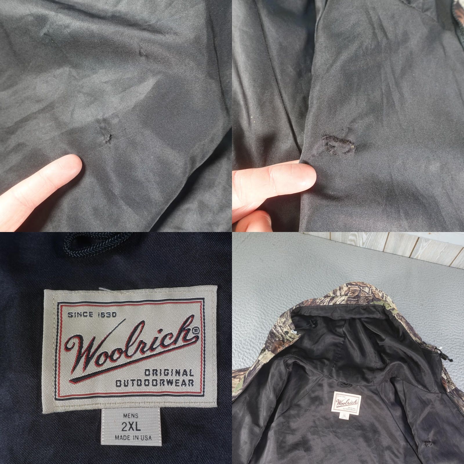 Vintage VINTAGE Woolrich Camouflage Jacket Mens 2XL Brown Realtree Hooded Hunting Made USA 90s Size US XXL / EU 58 / 5 - 8 Thumbnail