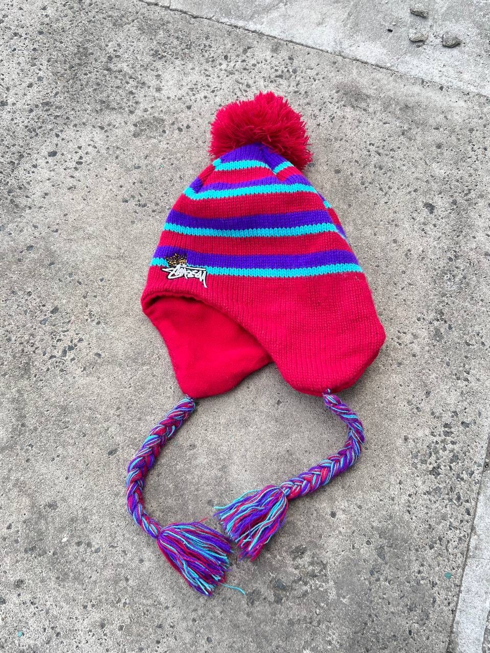 Stussy 90s Vintage Stussy Trapper Hat Ushanka Y2K Rainbow Size ONE SIZE - 5 Thumbnail