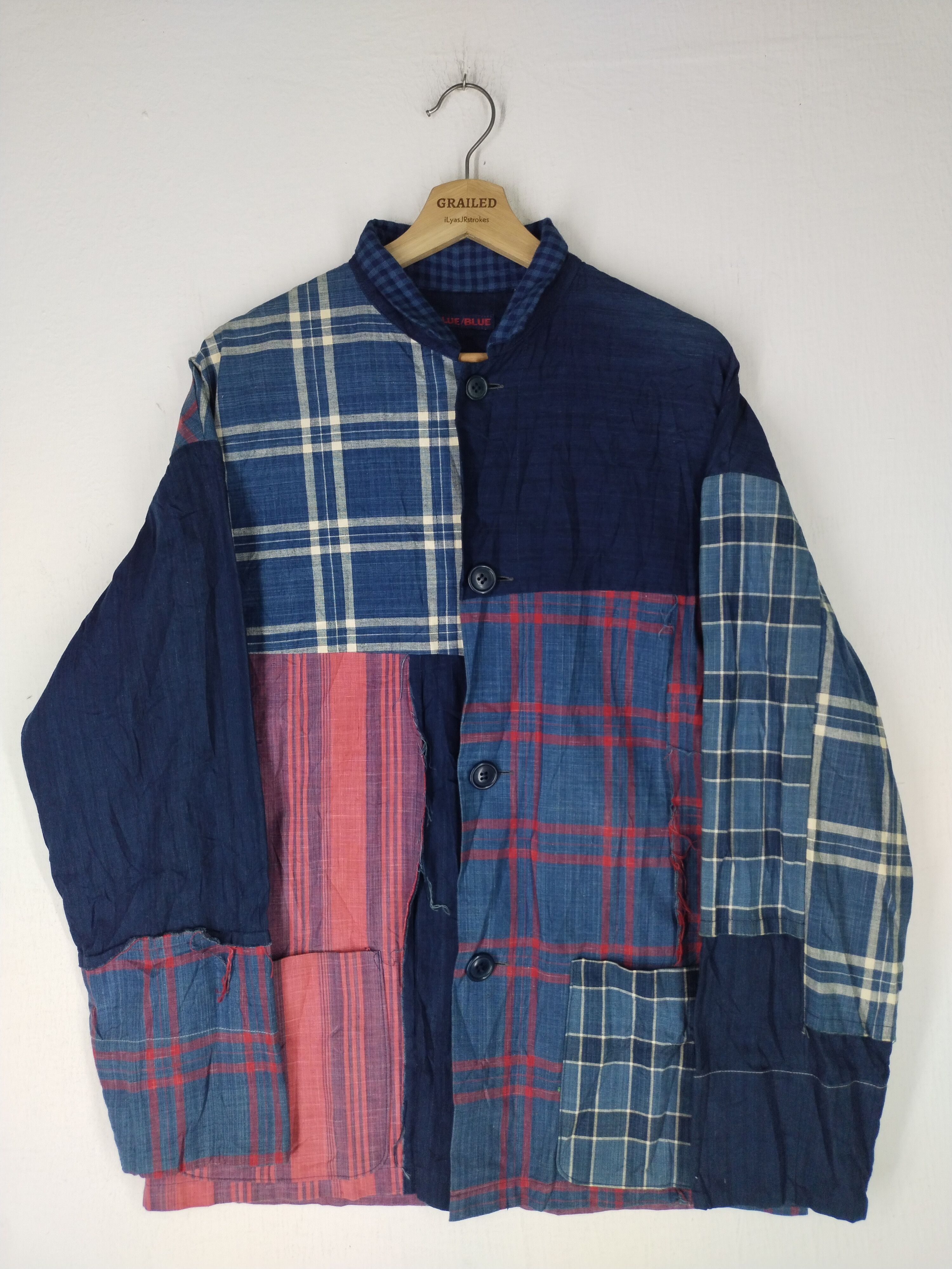 Blue Blue Japan Vintage Blue/Blue Patchwork Jacket Size US M / EU 48-50 / 2 - 1 Thumbnail