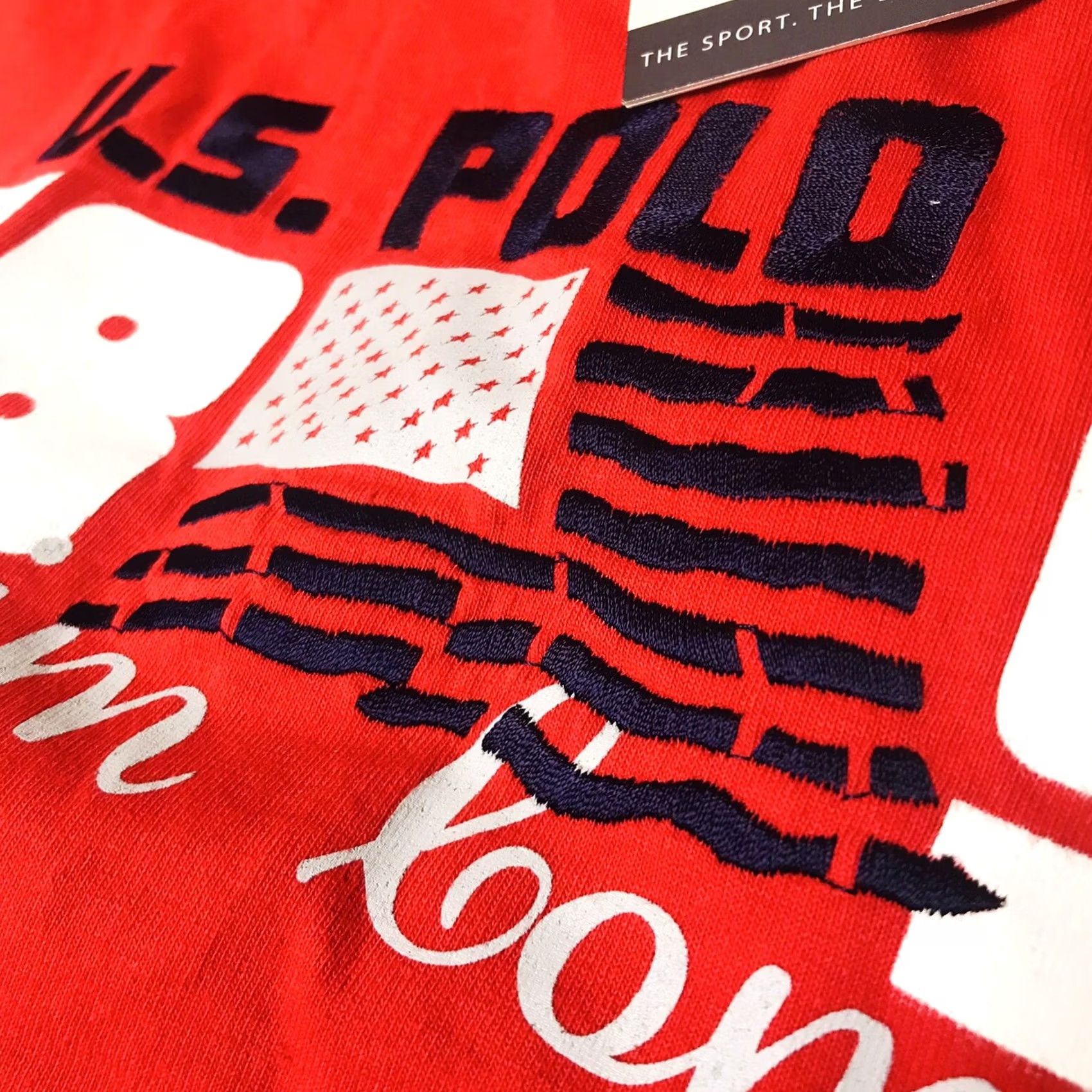 U.S. Polo Assn. VINTAGE U.S. Polo Assn. Men Red 1890 USA Denim Company Embroidered Short Sleeve T-Shirt XL Red Embroidered Polo Shirt Mens Size US XL / EU 56 / 4 - 4 Thumbnail