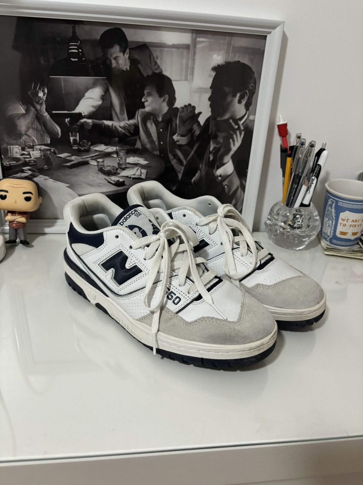 New Balance New Balance 550 Navy Size US 9.5 / EU 42-43 - 1 Thumbnail