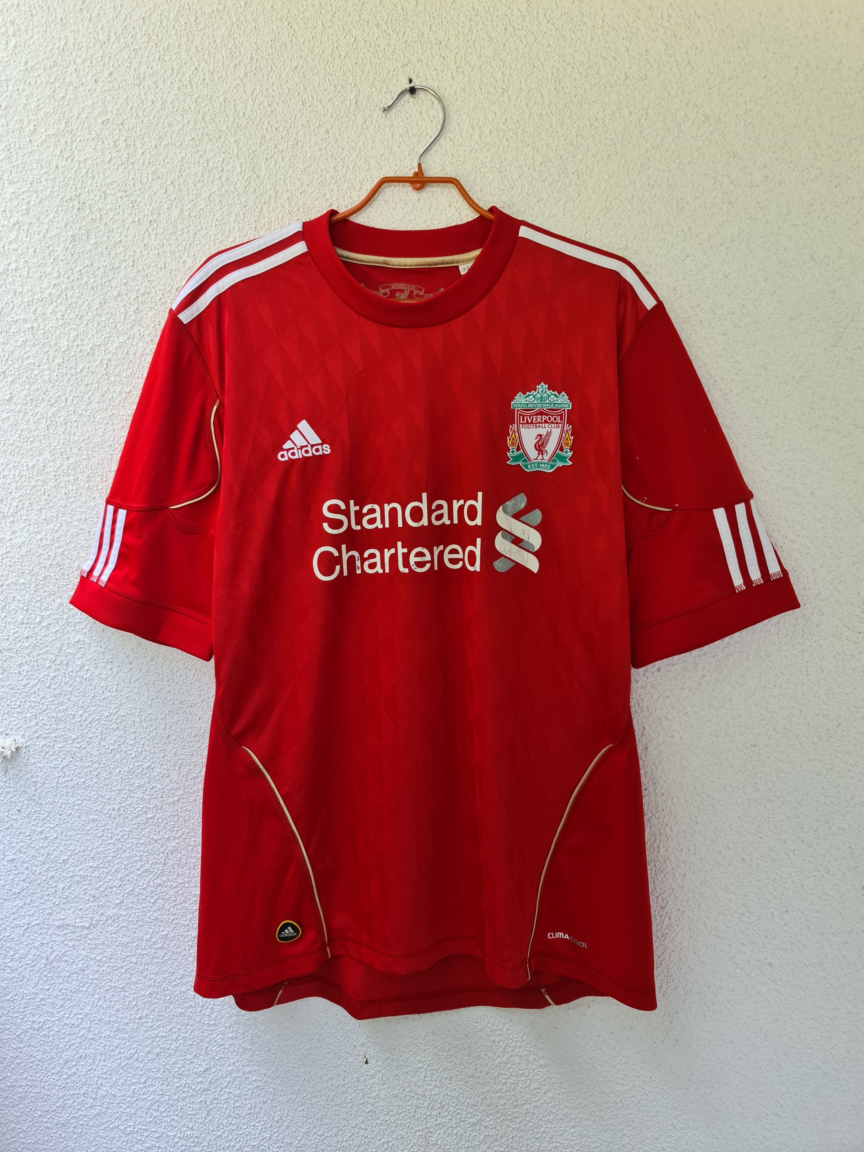LIVERPOOL 2010 2012 HOME FOOTBALL SHIRT SOCCER JERSEY ADIDAS