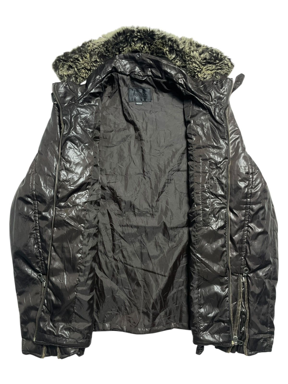 14th Addiction 2000’s Mossimo - Bikers Trim Fur Puffer Jacket Size US M / EU 48-50 / 2 - 8 Thumbnail