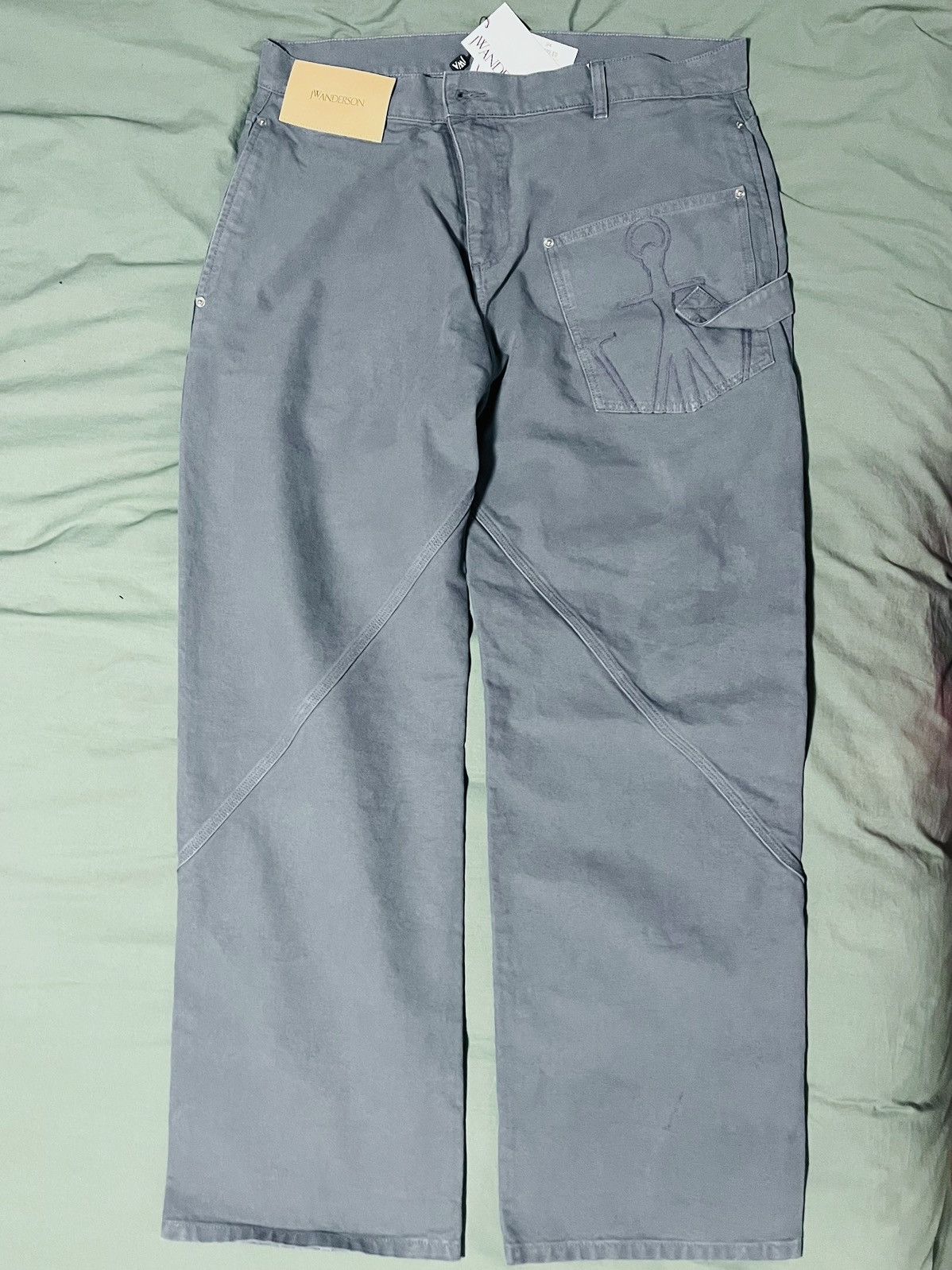 JW Anderson JW ANDERSON Blue Twisted Workwear Trousers Size US 34 / EU 50 - 6 Thumbnail