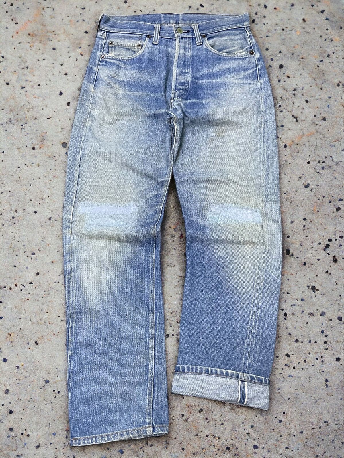 60s Levis 501 Rindem Blank R Selvedge Top Button #6 Jeans