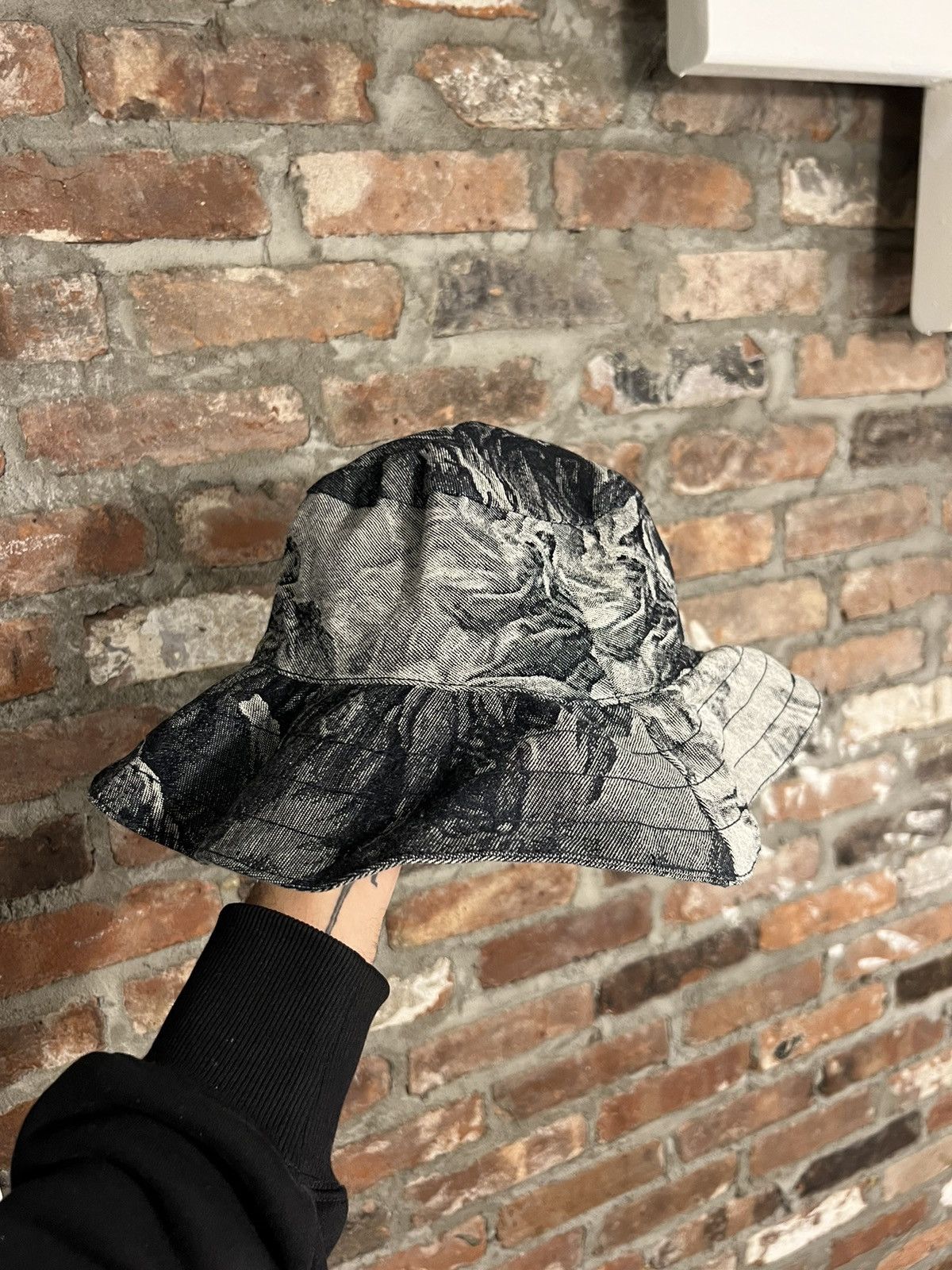 image of Who Decides War Sample Motif Bucket/sun Hat in Indigo, Men's