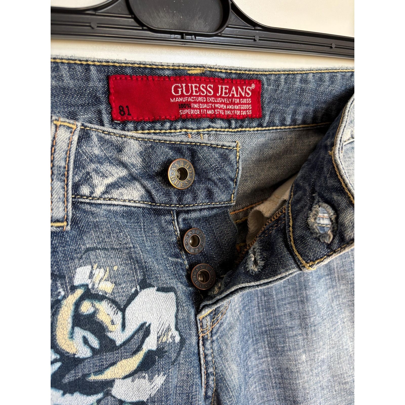 Guess × Vintage Vintage Guess Jeans 24W Floral Print Button Fly Y2K Archive Size US 26 / EU 42 - 3 Thumbnail