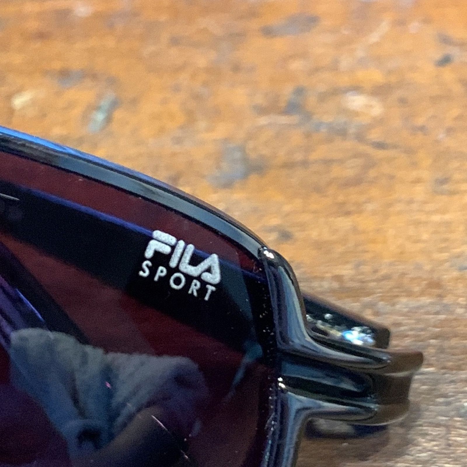 Fila FILA sport sunglasses black metal rectangular gray lenses Size ONE SIZE - 3 Thumbnail